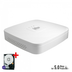 Dahua NVR4104-4PoE, incl. 1TB Opslag, Realtime 4 IP camera's